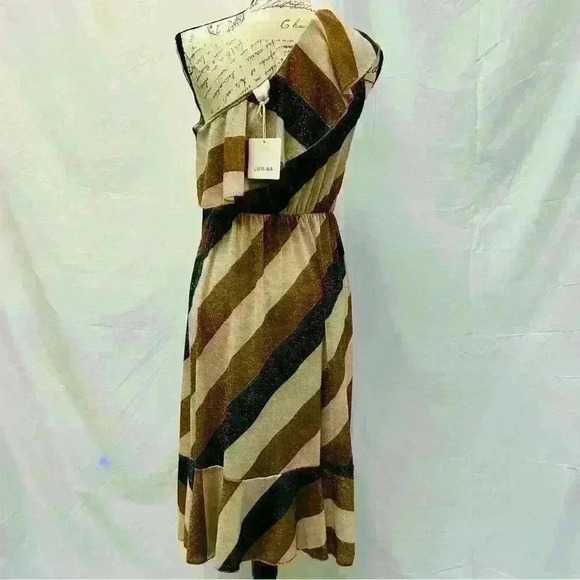 Lumina shimmering off the shoulder midi dress for women size 6 - Picture 4 of 13